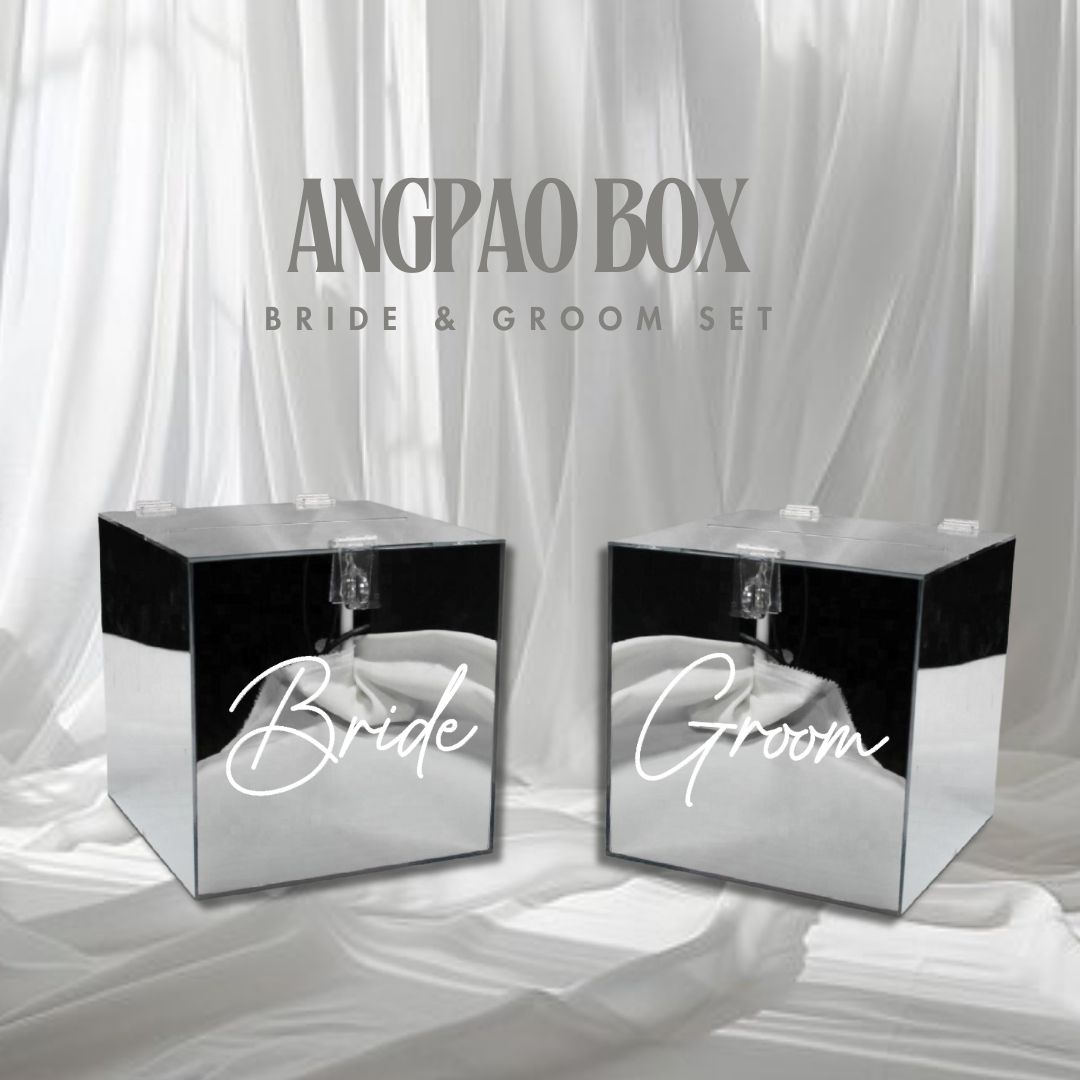 4 Days Rental Wishing Money Mirror Acrylic Angpao Box (Silver)