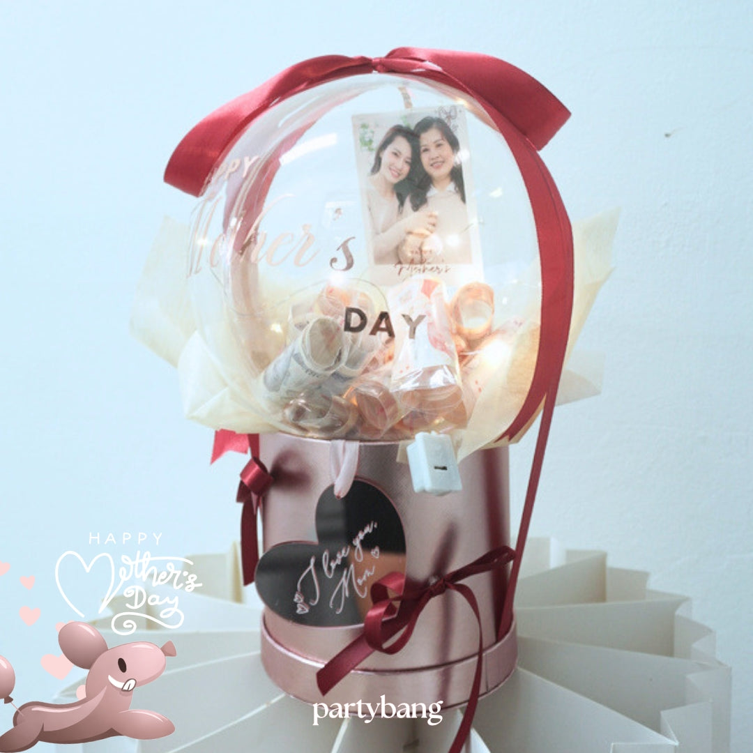 Mother's Day Round Dome Surprise Gift Box Red Money Roll