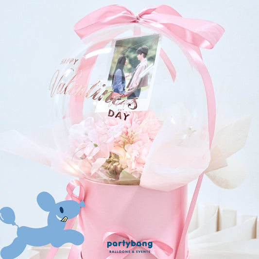 Love in Bloom Valentine's Day Faux Flower Dome Gift Box