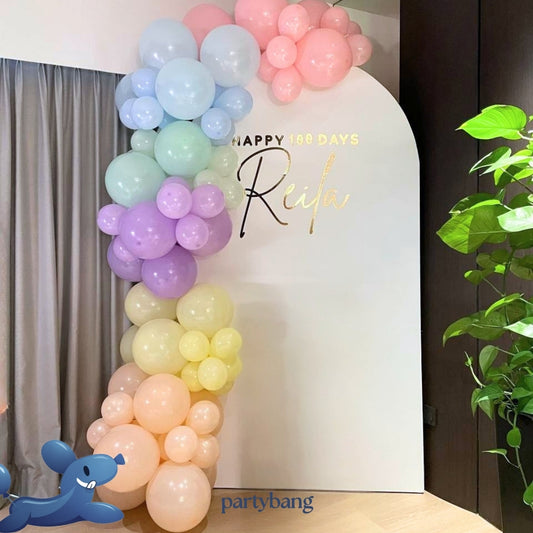 Minimalistic Foamboard Backdrop with Balloon Garland Set-up