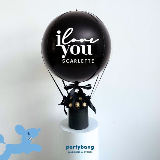 16inch Custom Orbz Flower Hot Air Balloon Chocolate Gift Box B