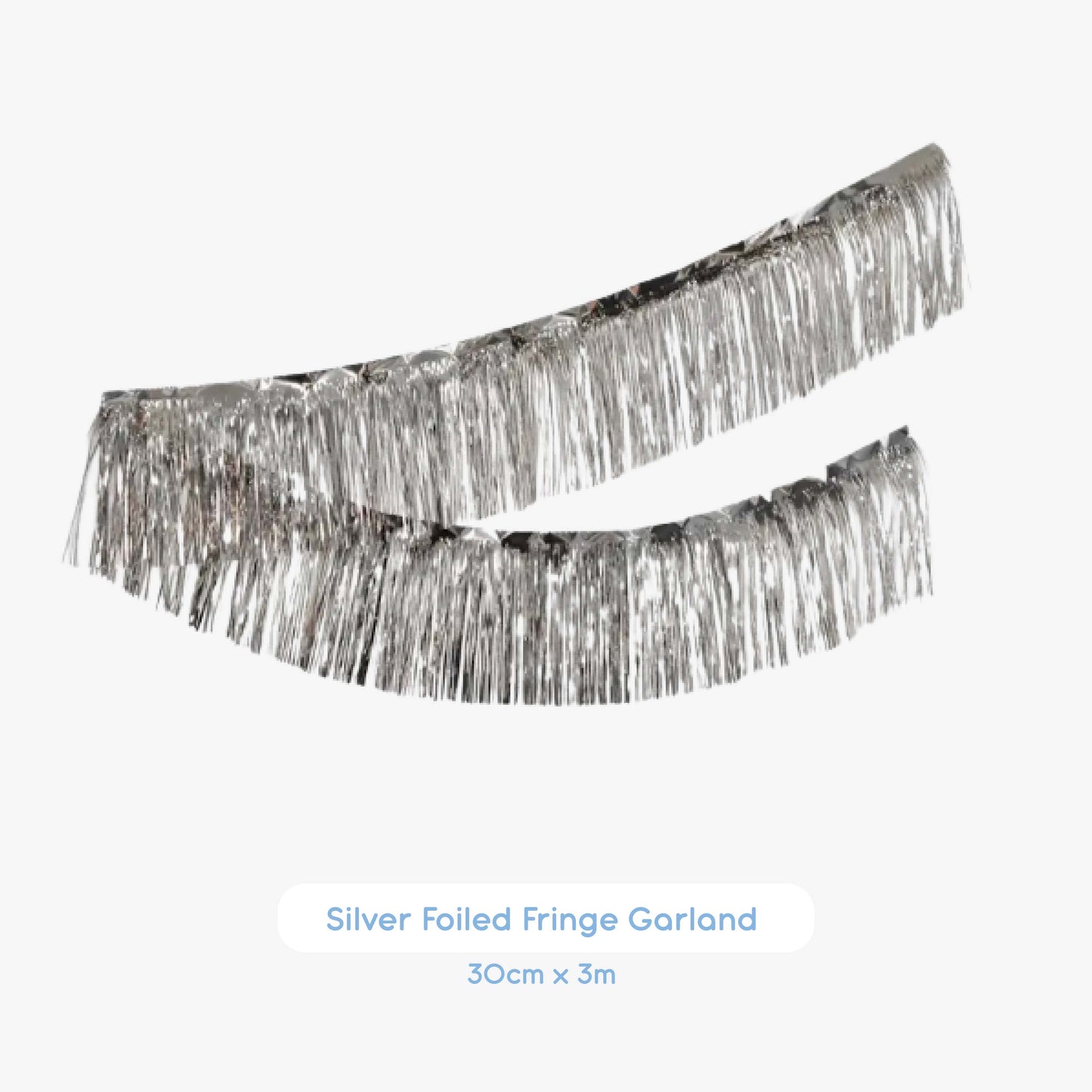 Silver Tinsel Fringe Garland