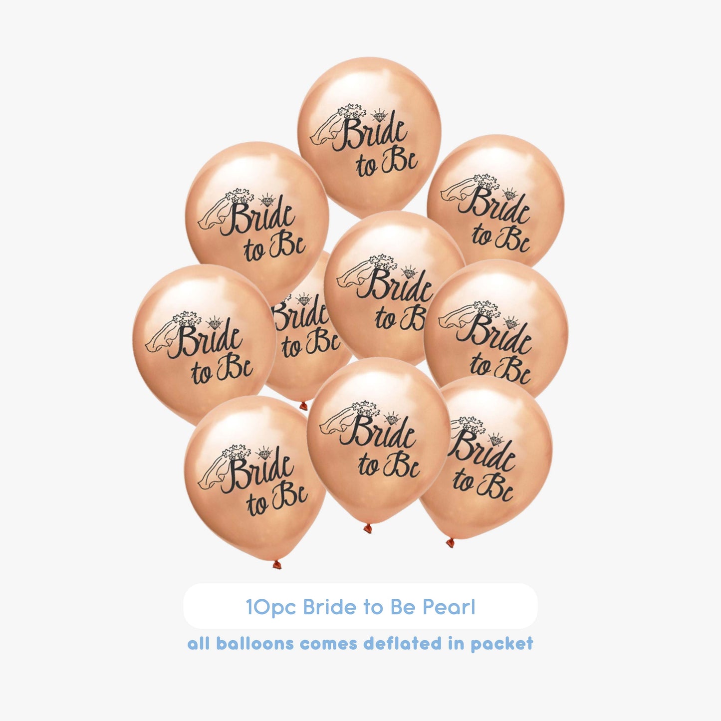 Pearl Bride to Be Rose Gold Balloon