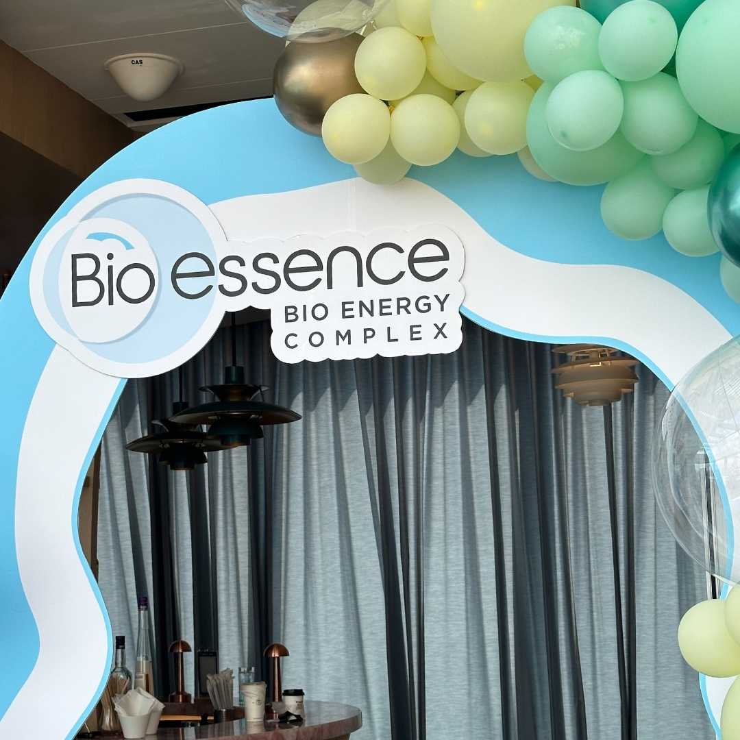 Corporate Custom Theme Foam Backdrop Set-up with Balloon Garland Organic Shape