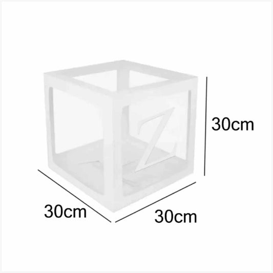 1pc Customised White Alphabet Box (Inflated with Air Balloons)
