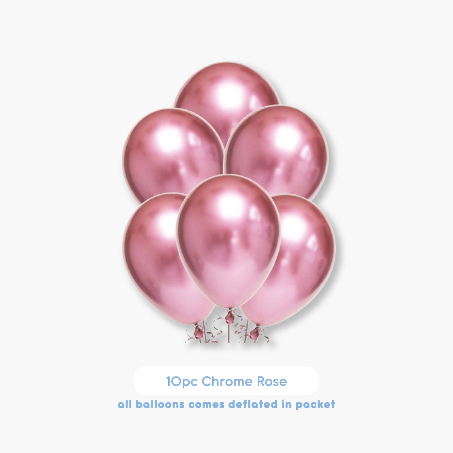 Chrome Rose Gold Balloons