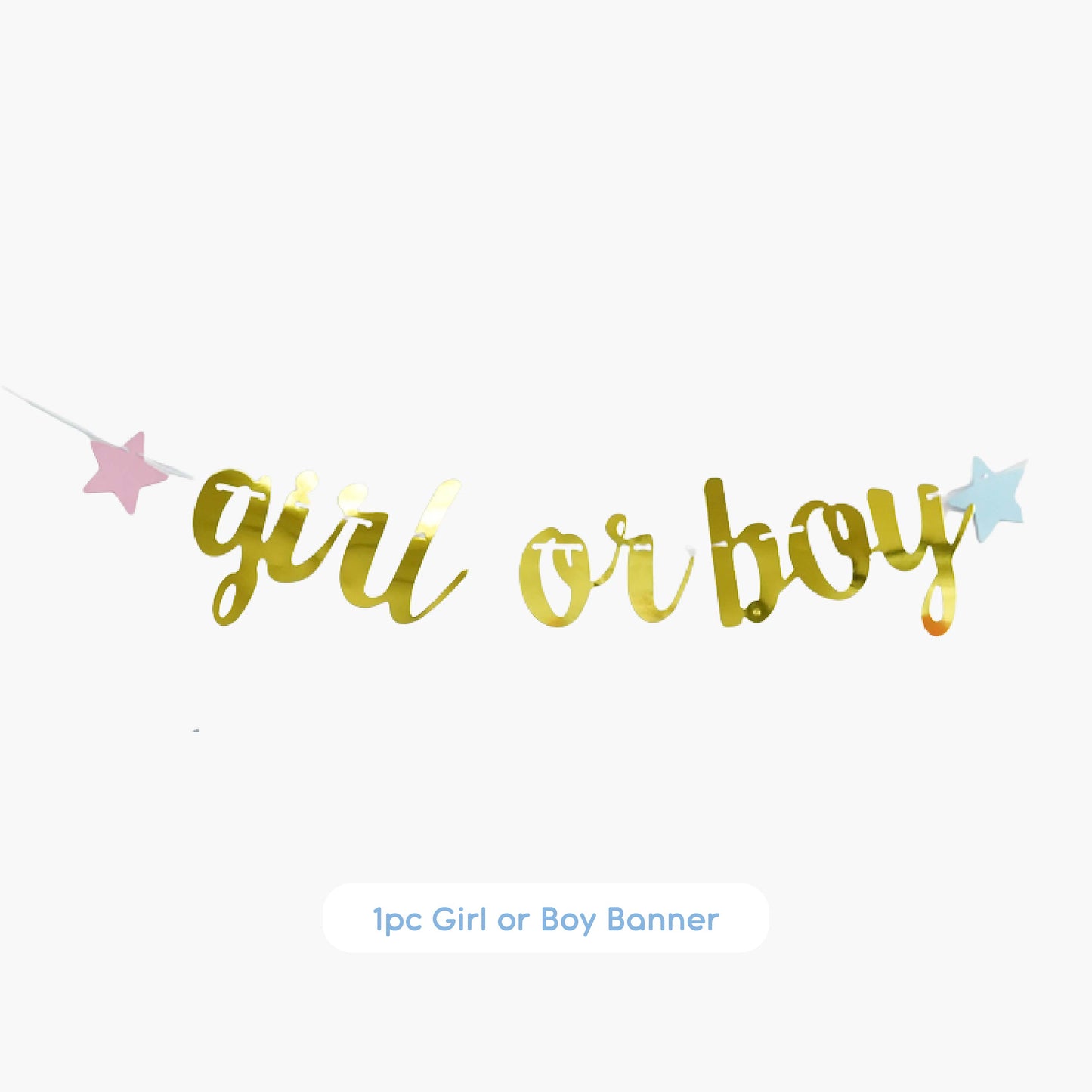 Girl or Boy Gender Reveal Party Banner