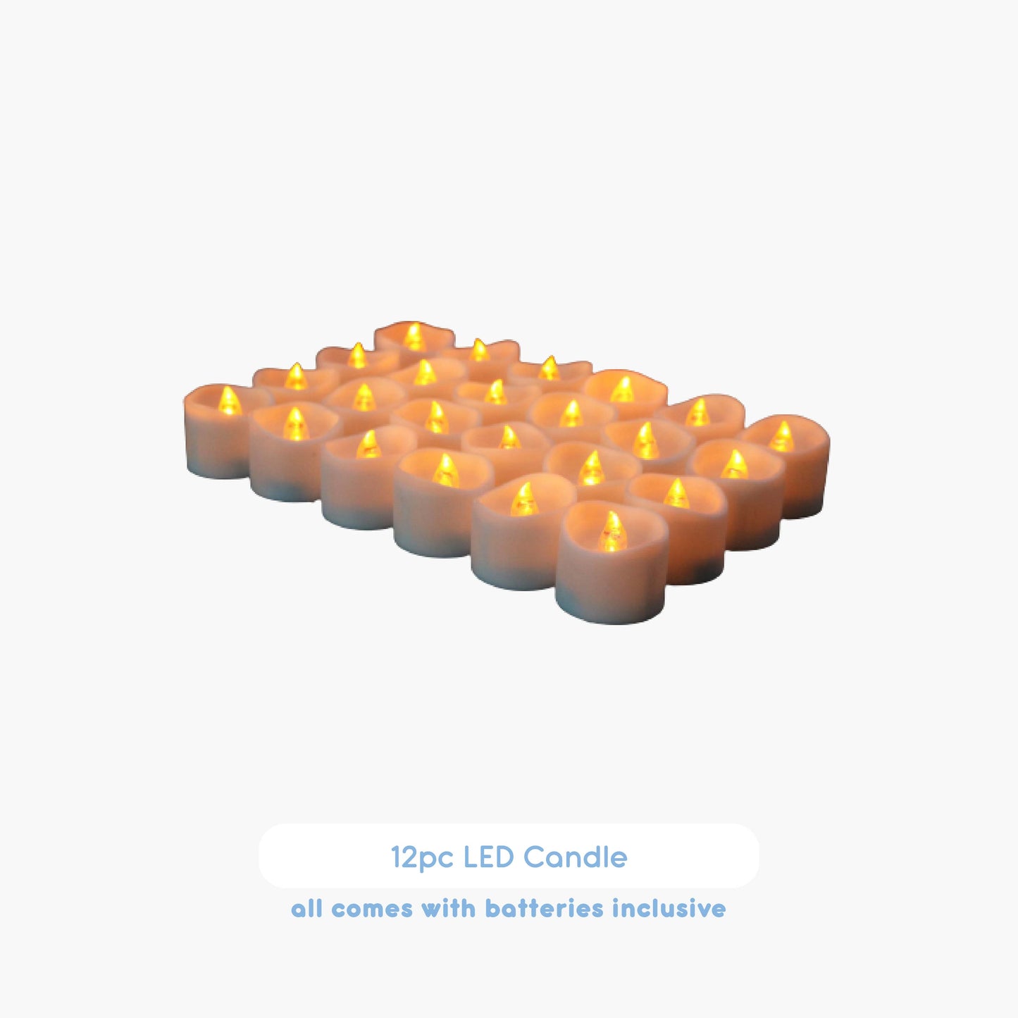 12pc Electronic Candle LED Warm Light
