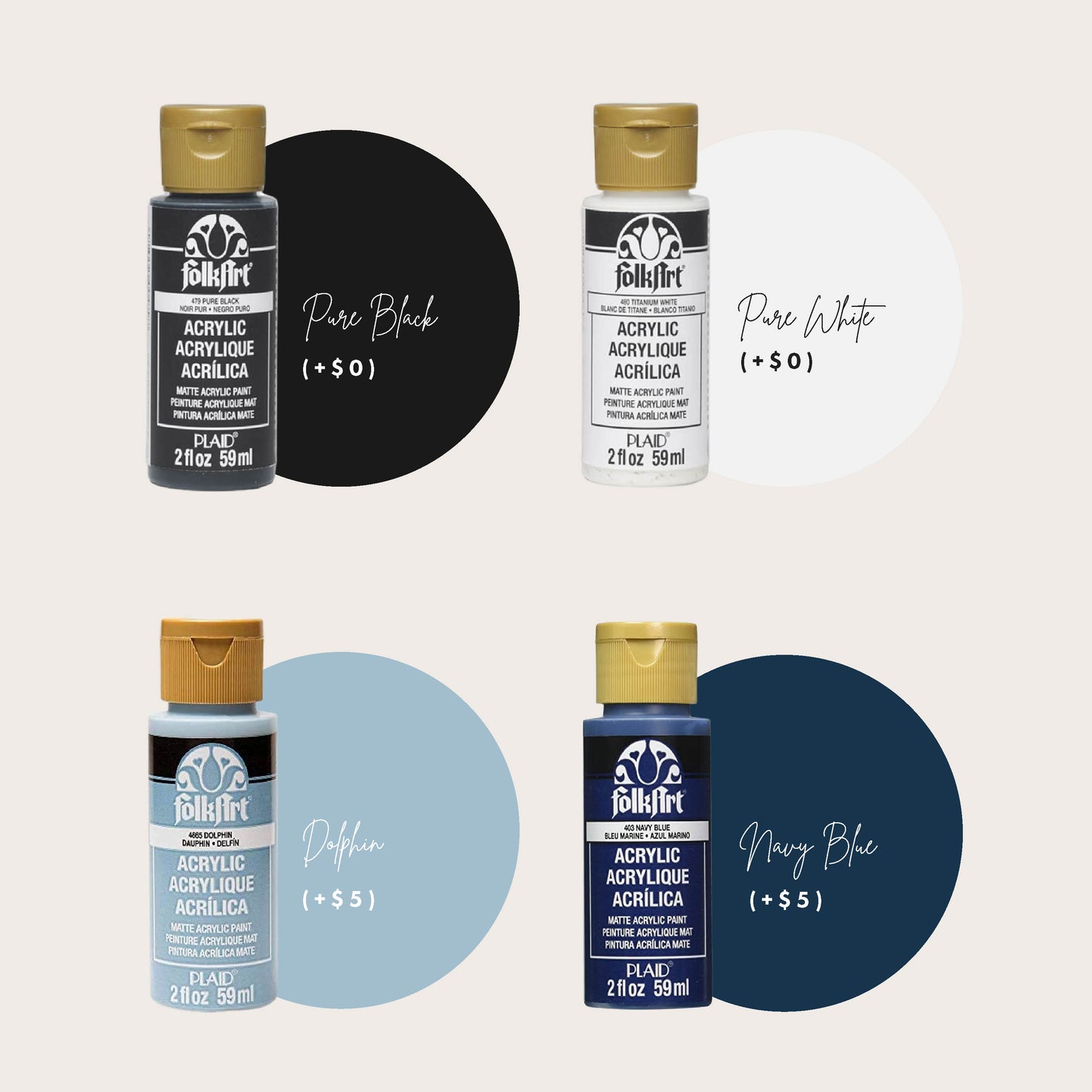 3mm Thick Customised Clear Brush Paint Acrylic Board Set B