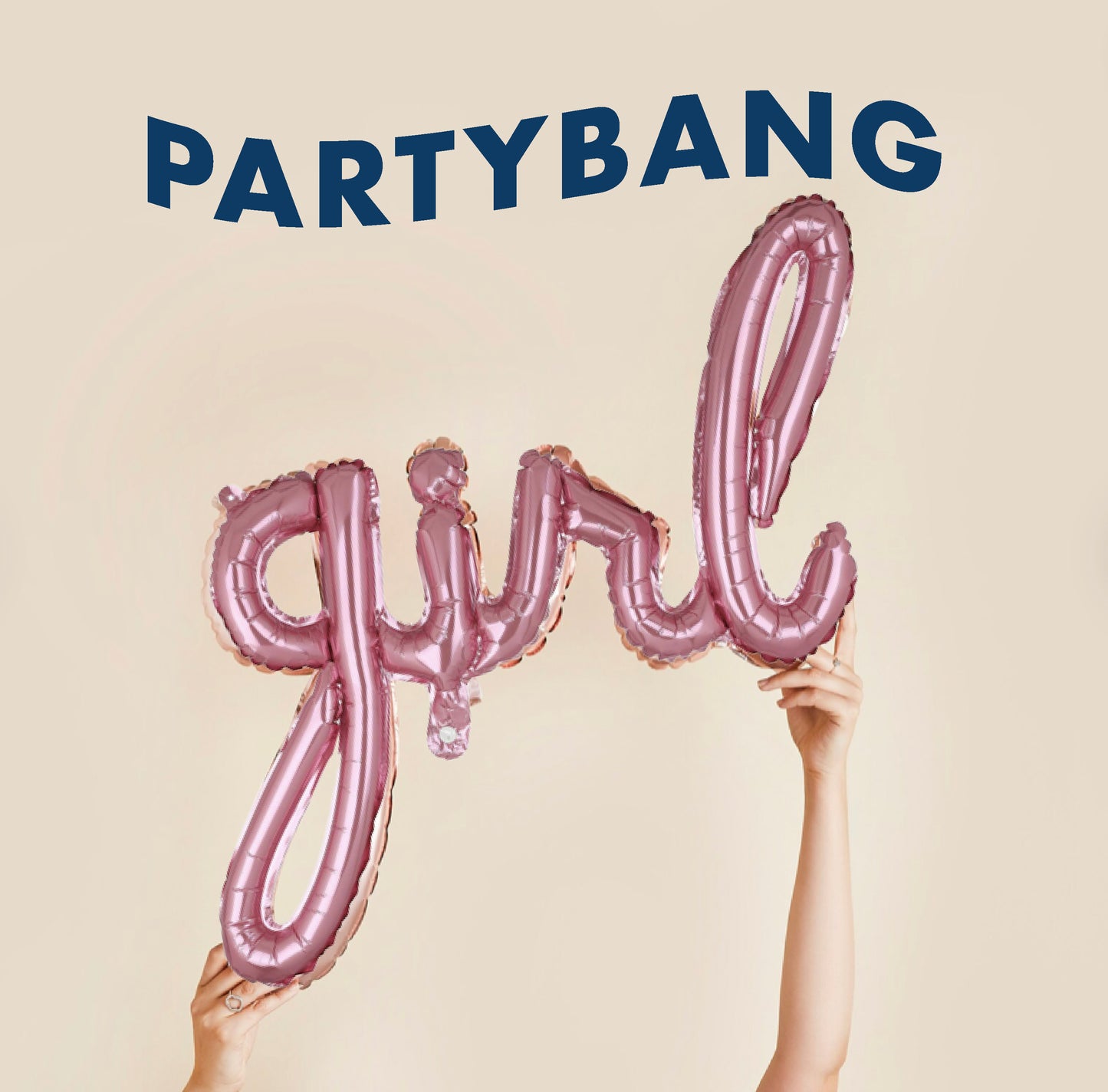 Script "Girl" Foil Balloons (Pink)