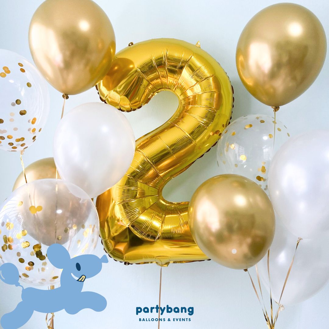 [Helium Inflated] 40" Number Jumbo Birthday Balloons (13pcs)