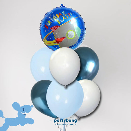 [Helium Inflated] 7pcs Balloon Cluster (Spaceship)