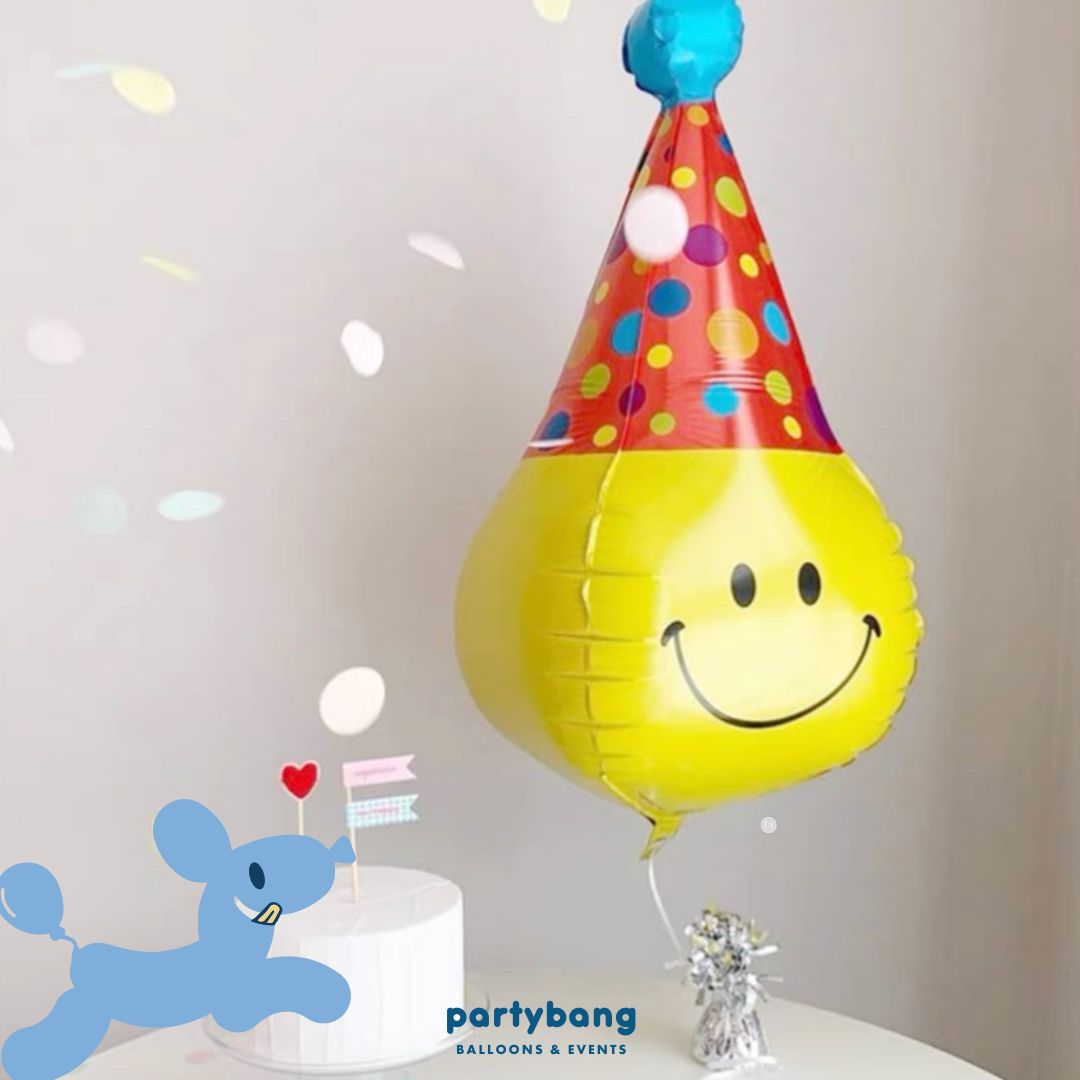 [Helium Inflated] Birthday Balloons Smiley Kids Party_Shop By Picture (1pc)