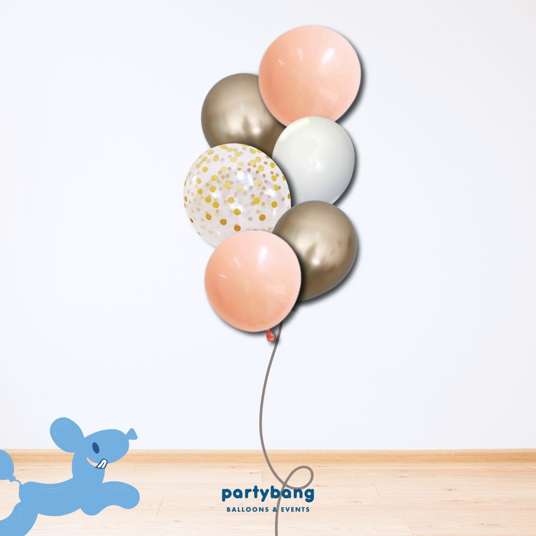 [Helium Inflated] 12" Latex Balloon Clusters Oh Honey