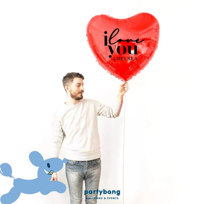 Jumbo 32inch Custom Heart with 18inch Red Hearts (11pcs)