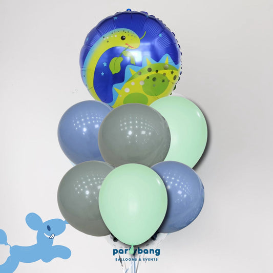[Helium Inflated] 7pcs Balloon Cluster (Barosaurus)