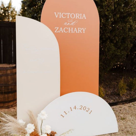 [Enquiry Form] Wedding Foamboard Arch Backdrop Setup