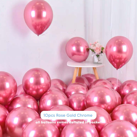 Chrome Pink Balloons