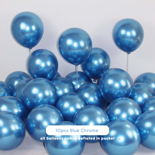 Chrome Blue Balloons