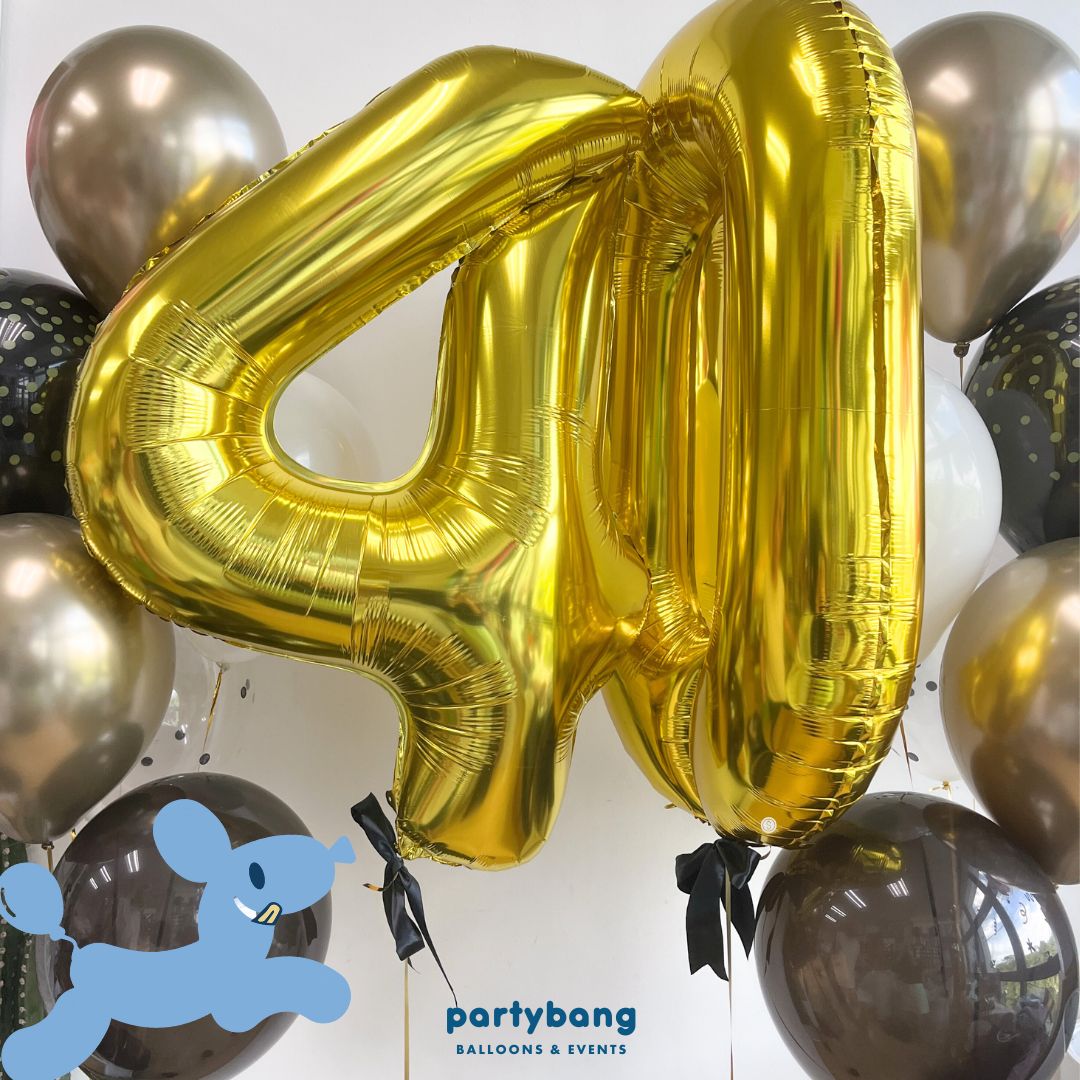 [Helium Inflated] 40" Number Jumbo Anniversary Balloons (14pcs)