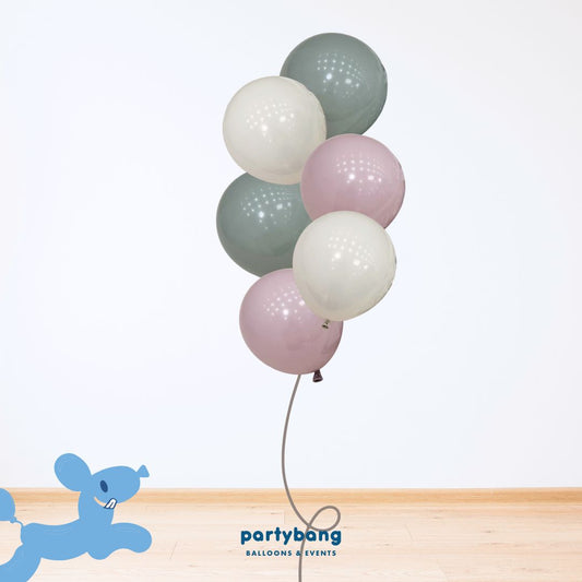 [Helium Inflated] 12" Latex Balloon Clusters Candy Mint