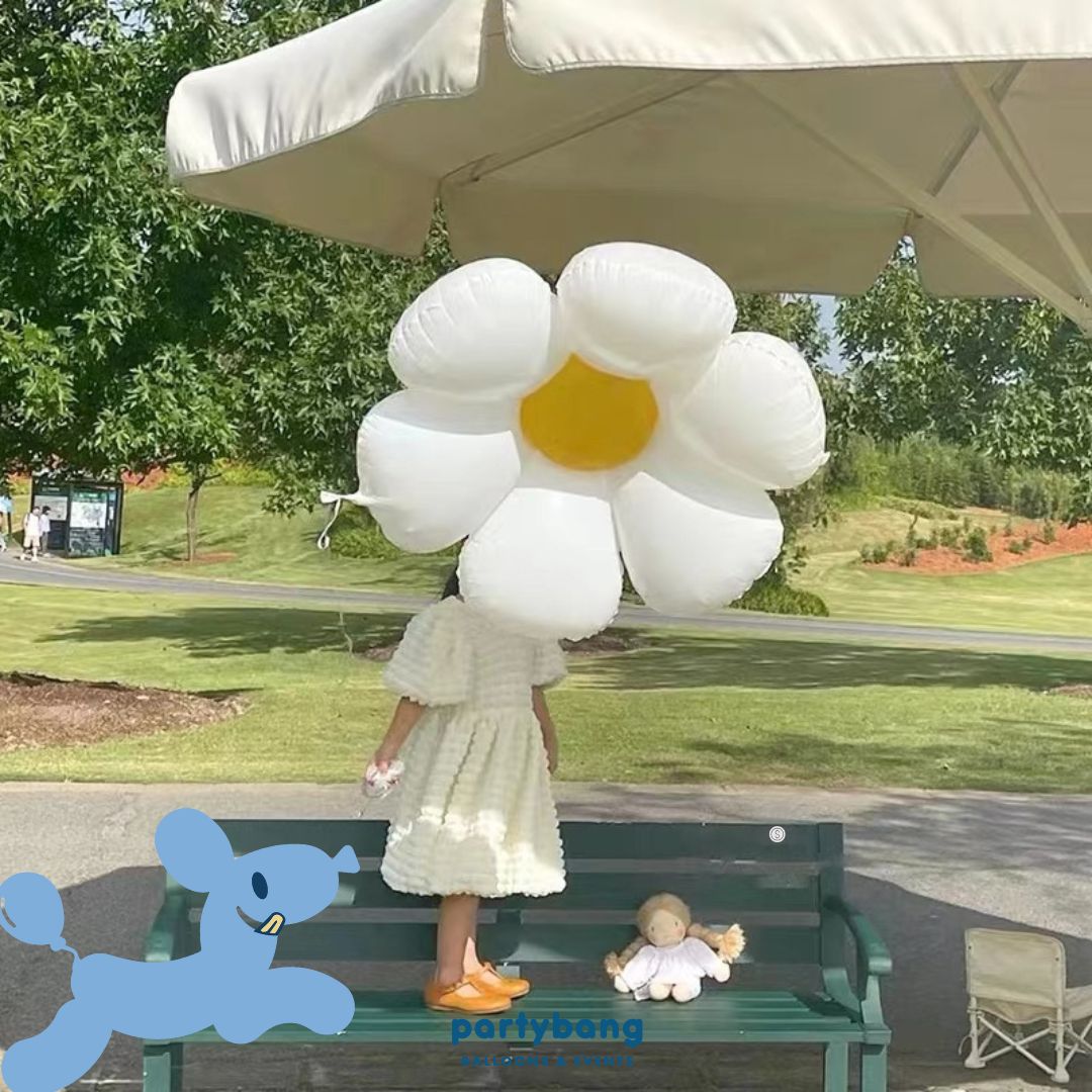 [Helium Inflated] Birthday Balloons Daisy Flower Kids Party_Shop By Picture (1pc)