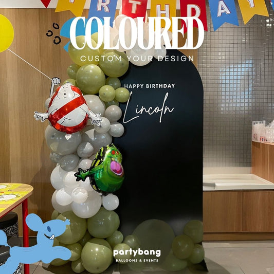 Coloured Kids Theme Backdrop Setup with Balloon Garland (One Board)