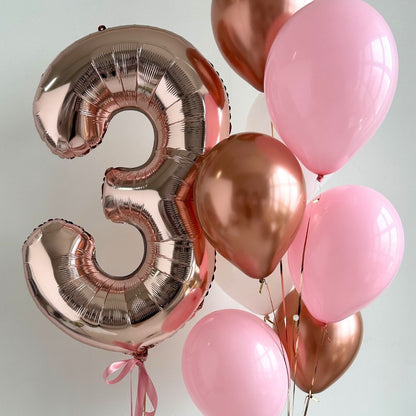 [Helium Inflated] 40" Number Jumbo Anniversary Balloons (7pcs)