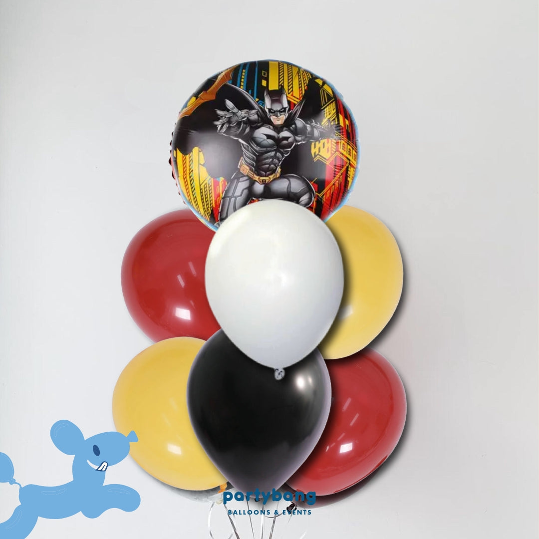 [Helium Inflated] 7pcs Balloon Cluster (Batman)