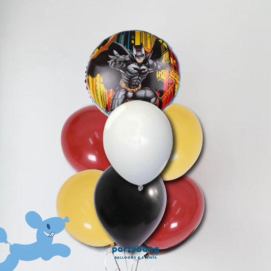 [Helium Inflated] 7pcs Balloon Cluster (Batman)