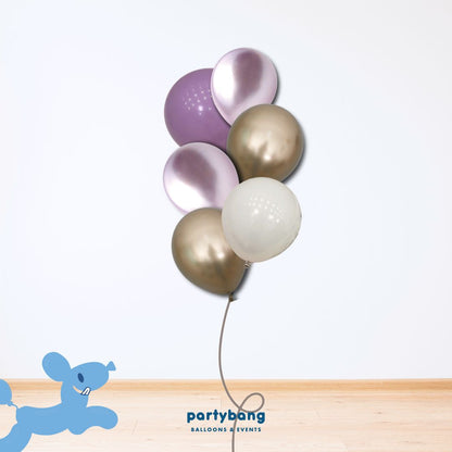 [Helium Inflated] 12" Latex Balloon Clusters Grape Jam
