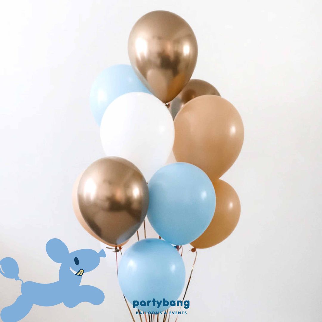 [Helium Inflated] 12" Latex Pearl Chrome Pastel Confetti Balloon_Shop By Picture (12pcs)