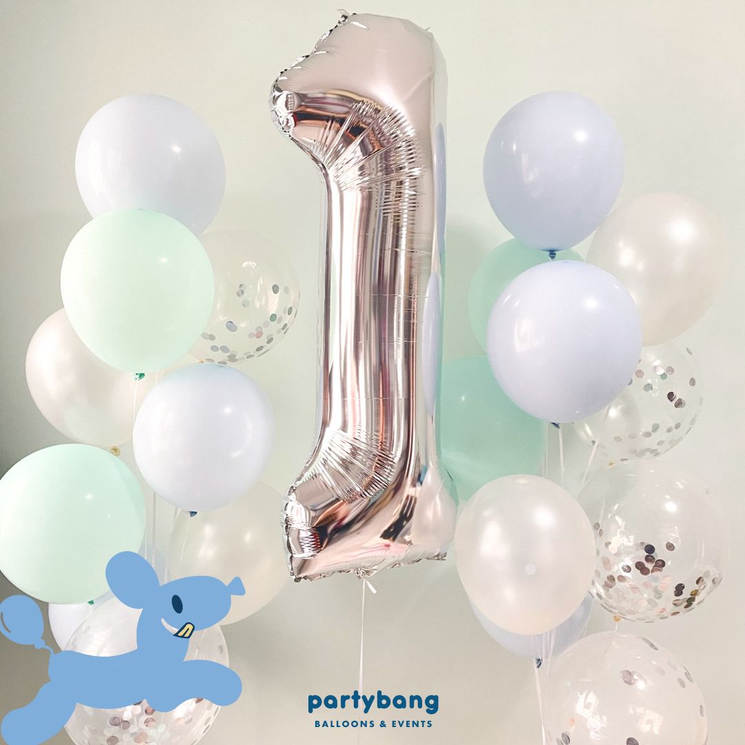 [Helium Inflated] 40" Number Jumbo Birthday Balloons (21pcs)