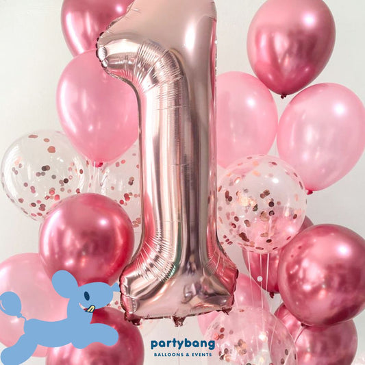 [Helium Inflated] 40" Number Jumbo Anniversary Balloons (21pcs)