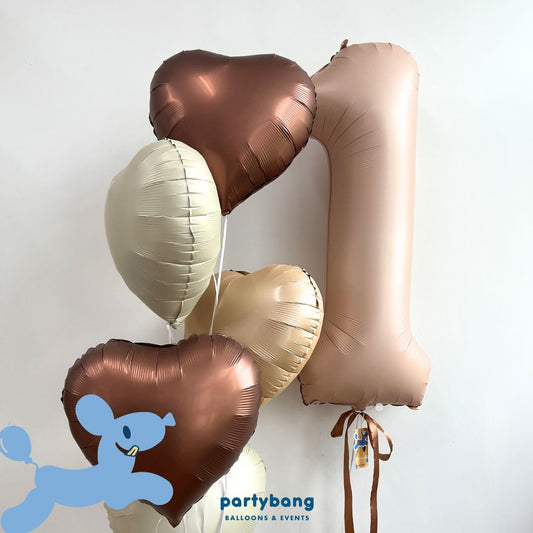[Helium Inflated] 40" Number Jumbo Birthday Balloons (5pcs)