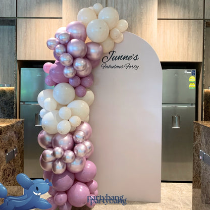 Minimalistic Foamboard Backdrop with Balloon Garland Set-up