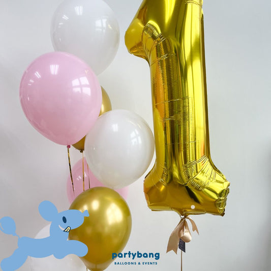 [Helium Inflated] 40" Number Jumbo Birthday Balloons (7pcs)