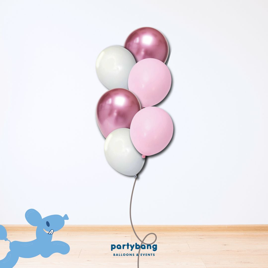 [Helium Inflated] 12" Latex Balloon Clusters Cherry Pie