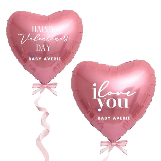 🎀 [Helium Inflated] Jumbo 32inch Custom Love Pink Heart Balloon (1pc)