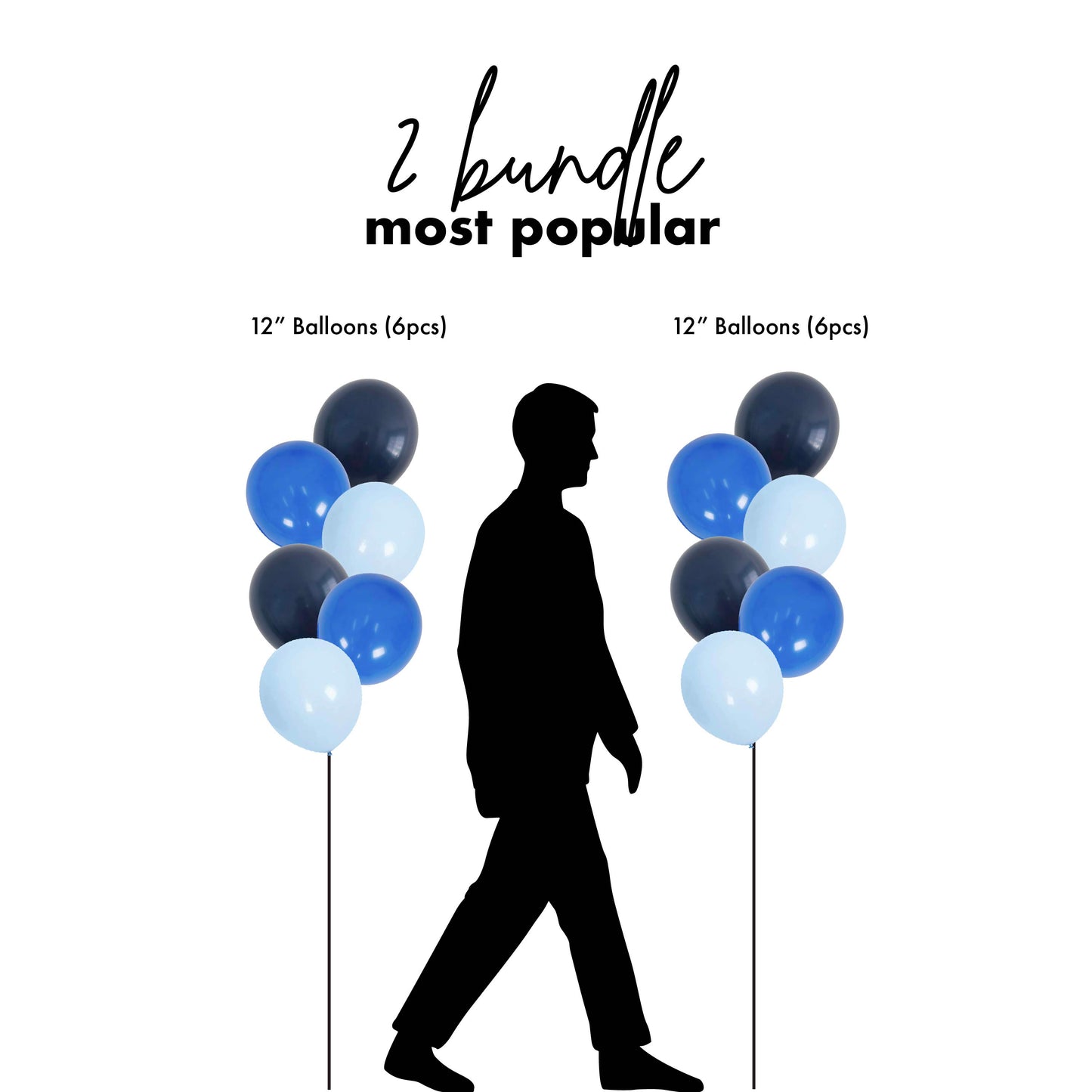 [Helium Inflated] 12" Latex Balloon Clusters In Love