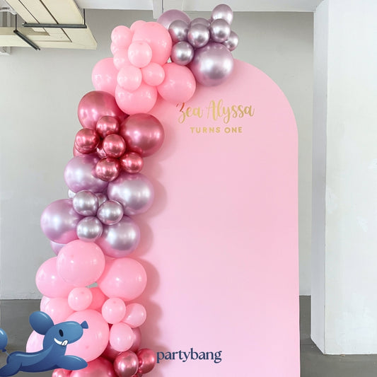 Minimalistic Foamboard Backdrop with Balloon Garland Set-up