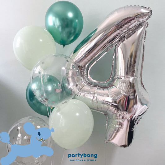 [Helium Inflated] 40" Number Jumbo Birthday Balloons (7pcs)