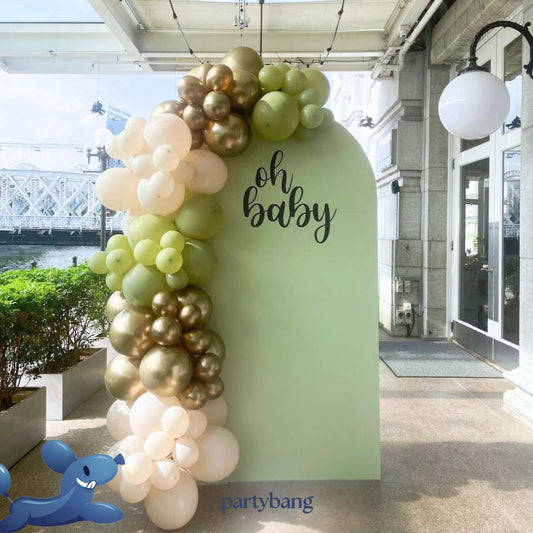 Minimalistic Foamboard Backdrop with Balloon Garland Set-up