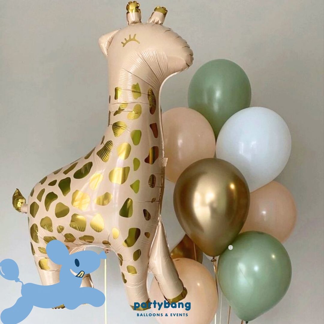 [Helium Inflated] Birthday Balloons Giraffe Kids Party_Shop By Picture (11pcs)