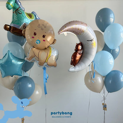 [Helium Inflated] Baby Shower Full Month 100 Days (21pcs)
