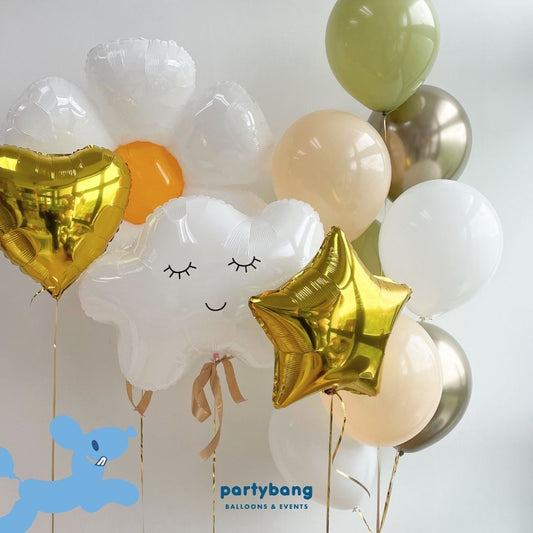 [Helium Inflated] Baby Shower Full Month 100 Days (12pcs)