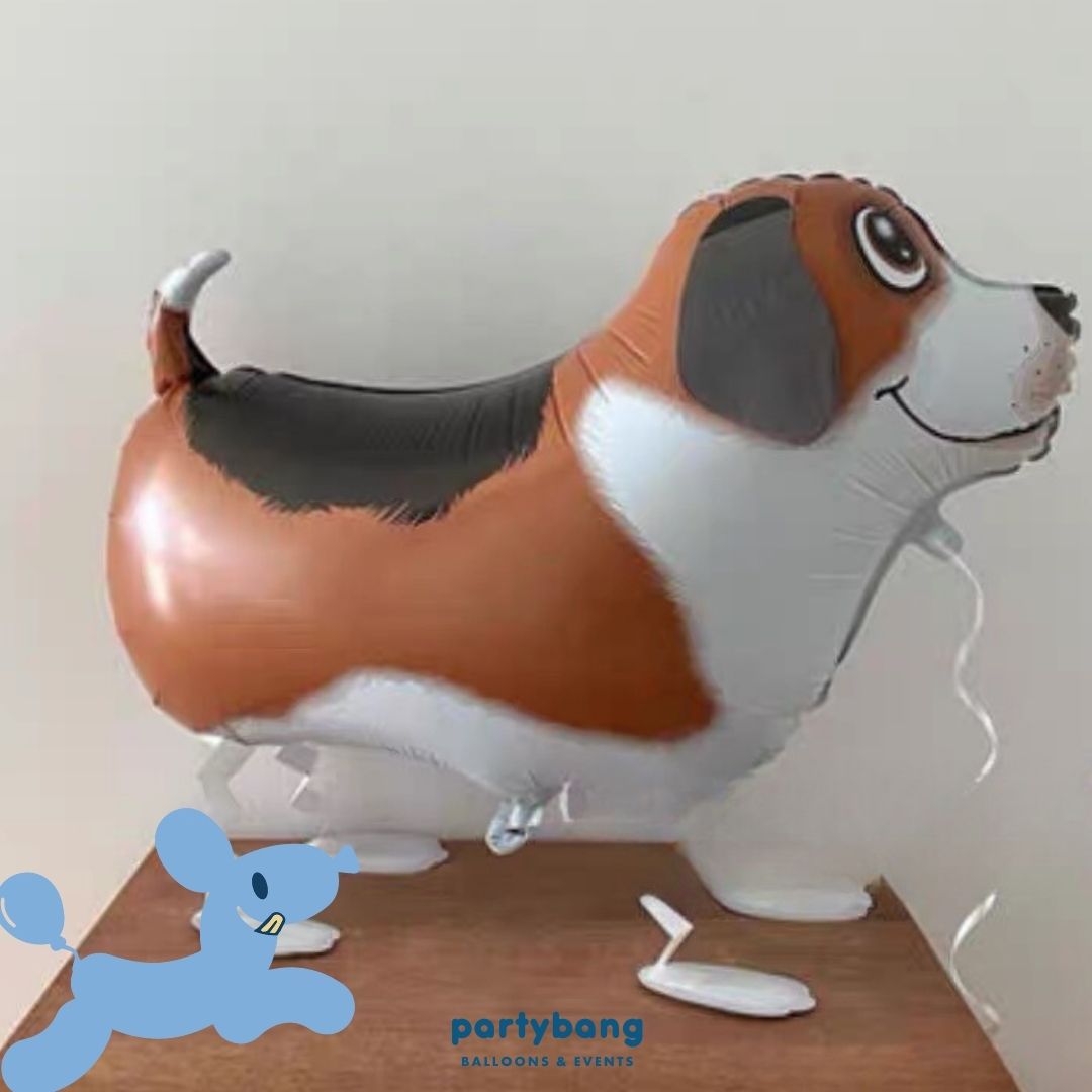 [Helium Inflated] Dog Walking Pet Animals Foil Balloon Kids Toy Balloon Children Gift