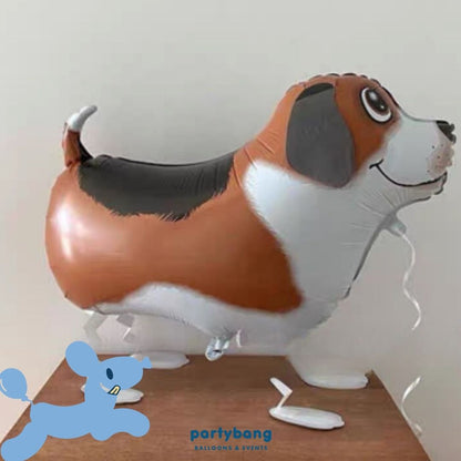 [Helium Inflated] Dog Walking Pet Animals Foil Balloon Kids Toy Balloon Children Gift