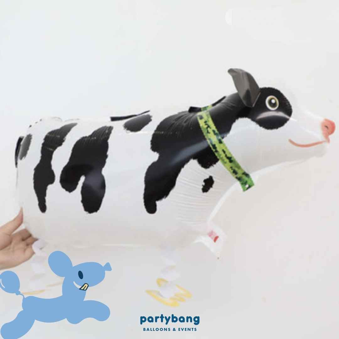 [Helium Inflated] Cow Walking Pet Animals Foil Balloon Kids Toy Balloon Children Gift