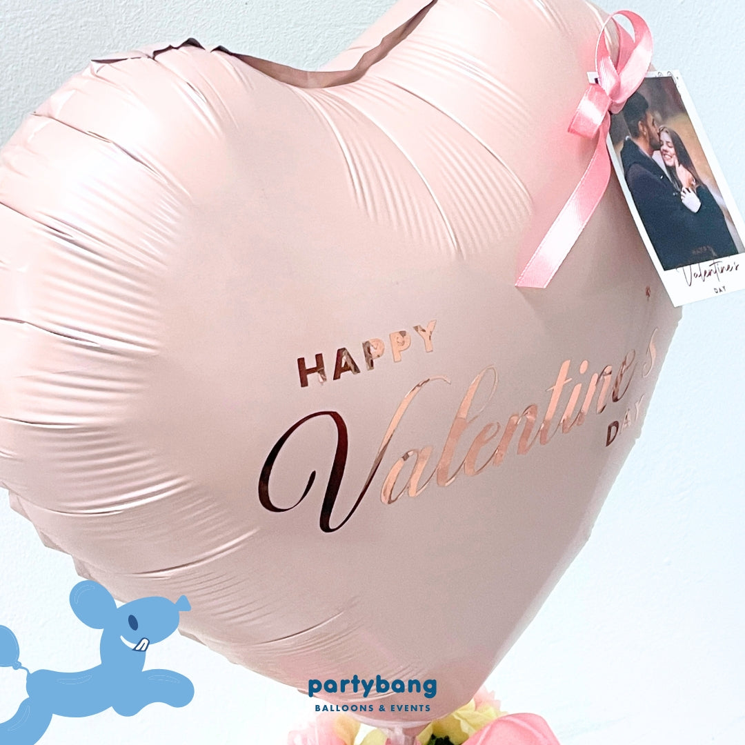 [Helium Inflated] Valentine's Day Soft Girl Faux Flower Gift Box